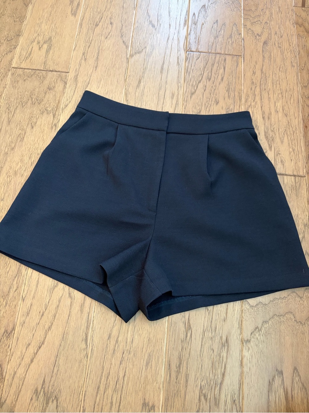 Aqua Women's Navy High-Waist Tailored Shorts